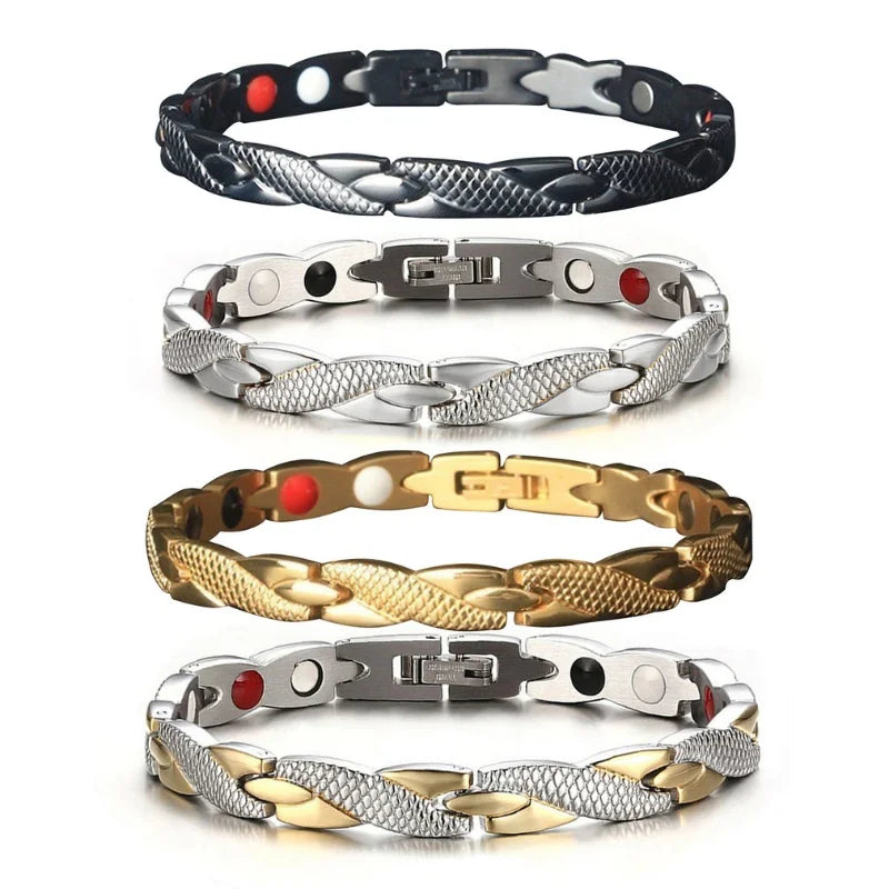 2023 New Dragon Pattern Twisted Healthy Magnetic Magnet Bracelet for Women Power Therapy Magnets Bracelets Bangles for Women Men