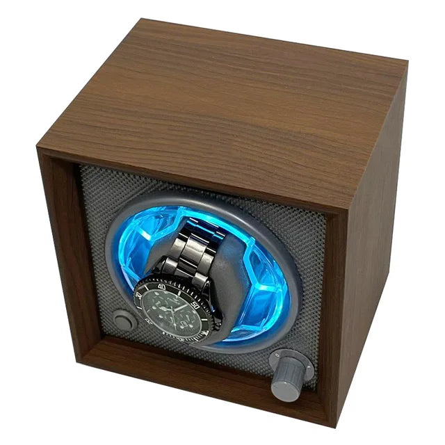 Watch Winder For Automatic Watches Single Slots Storage Box Mechanical Watches Dustproof Antimagnetic Adjustment Mabuchi Motor