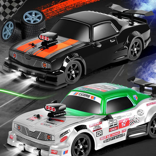 1/16 4WD Spray RC Drift Car 2.4G Remote Control Voiture Toys High Speed 4x4 Off-Road Mini Racing Car Radio Controlled Typewriter