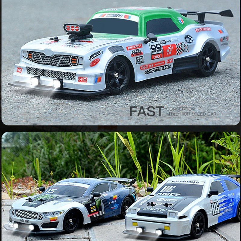 1/16 4WD Spray RC Drift Car 2.4G Remote Control Voiture Toys High Speed 4x4 Off-Road Mini Racing Car Radio Controlled Typewriter