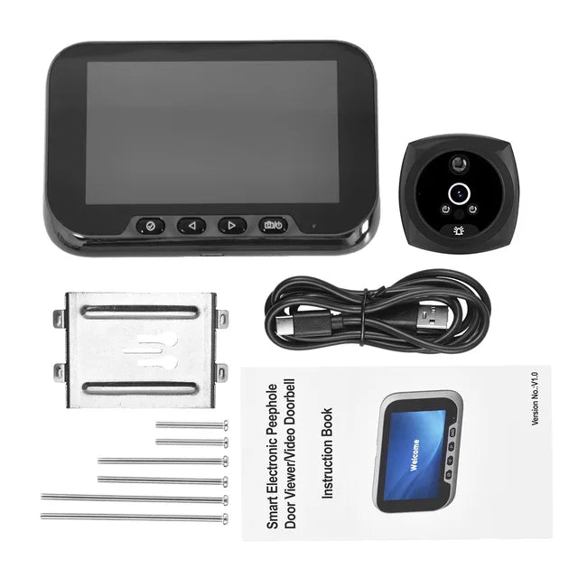 1080P 2MP Peephole Camera Doorbell for Apartment Door LCD Digital Peephole Viewer Doorbell Color Infrared Camera Door Monitor