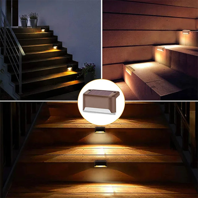 2/4/8/16 Pack Solar Deck Lights LED Waterproof Outdoor Solar Powered  LED Step Lights For Decks Stairs Patio Yard Garden Decor