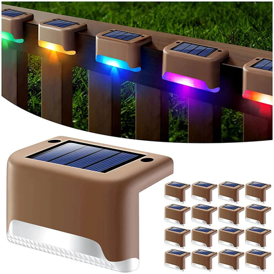 2/4/8/16 Pack Solar Deck Lights LED Waterproof Outdoor Solar Powered  LED Step Lights For Decks Stairs Patio Yard Garden Decor