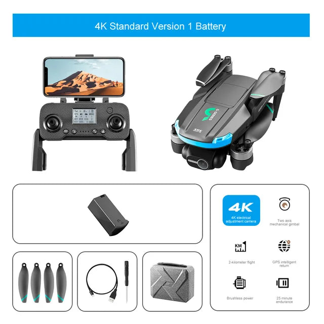 2024 S9S Drone GPS Return Brushless Motor 4K HD Dual Camera 360° Laser Obstacle Avoidance Parking Apron RC Quadcopter Drone Toys