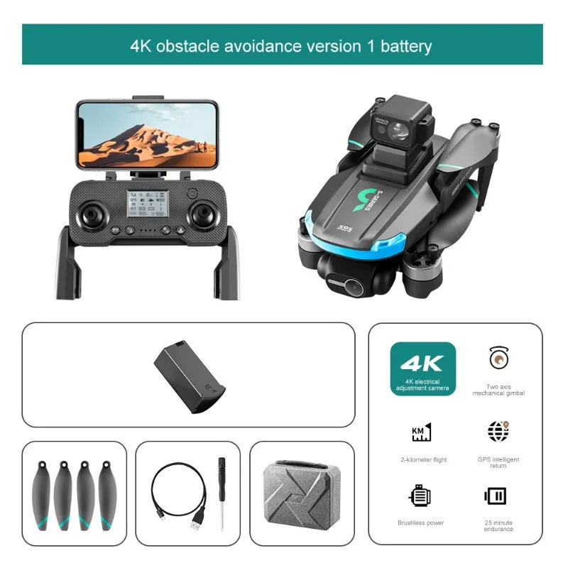 2024 S9S Drone GPS Return Brushless Motor 4K HD Dual Camera 360° Laser Obstacle Avoidance Parking Apron RC Quadcopter Drone Toys