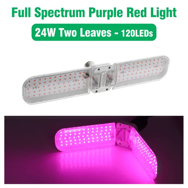 24W 36W 48W Foldable LED Grow Light Full Spectrum E27 Plant Growing Light Phytolamp Bulb For Indoor Plants Flower Seedling Grow