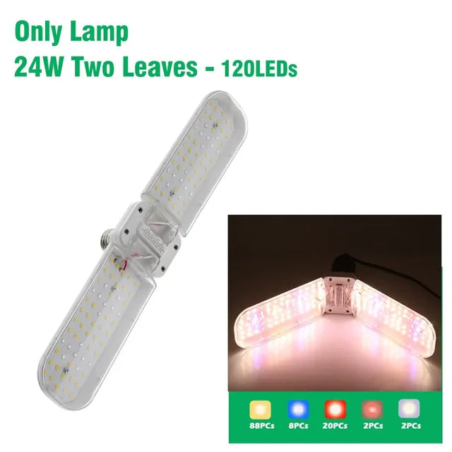 24W 36W 48W Foldable LED Grow Light Full Spectrum E27 Plant Growing Light Phytolamp Bulb For Indoor Plants Flower Seedling Grow