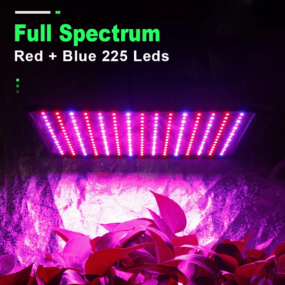 2pcs 1000W Full Spectrum Indoor LED Grow Lamp For Plant Growing Light Tent Fitolampy Phyto UV IR Red Blue 225 Led Flower Plants