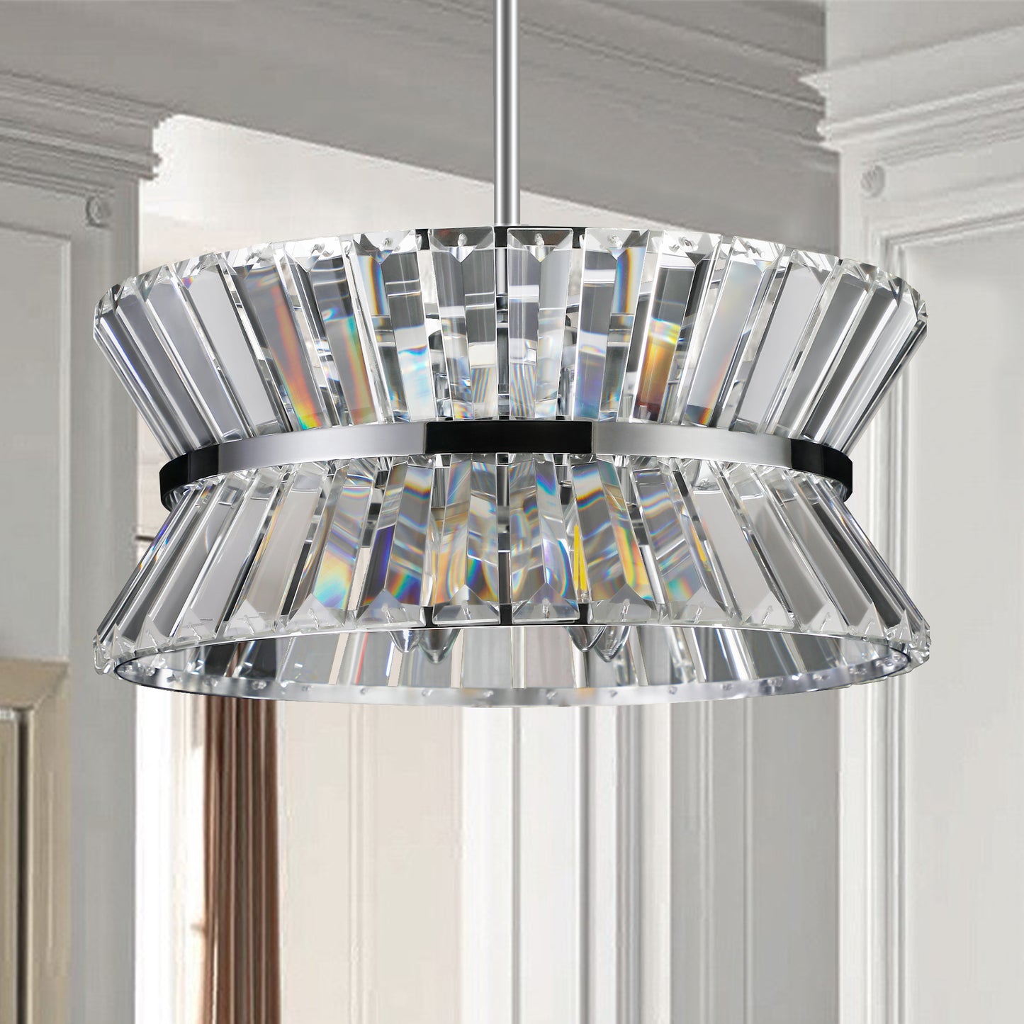 Modern Crystal Chandelier for Living-Room Round  Cristal Lamp Luxury Home Decor Light Fixture