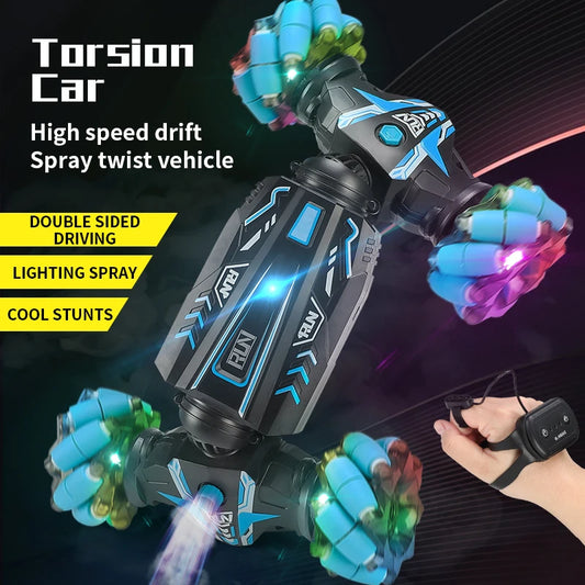 4Wd  RC Car Toy  Gesture Sensing Spray Twisting Stunt Drift Car Radio  Remote Controlled Cars RC Toys for Children Boys Adults