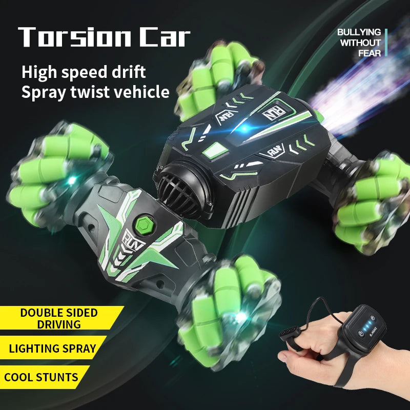 4Wd  RC Car Toy  Gesture Sensing Spray Twisting Stunt Drift Car Radio  Remote Controlled Cars RC Toys for Children Boys Adults