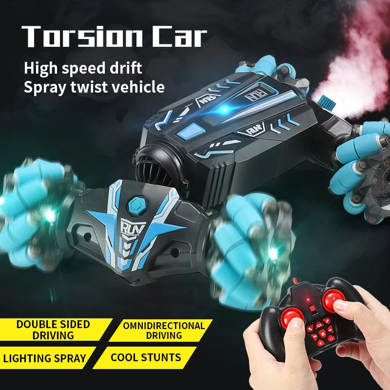 4Wd  RC Car Toy  Gesture Sensing Spray Twisting Stunt Drift Car Radio  Remote Controlled Cars RC Toys for Children Boys Adults