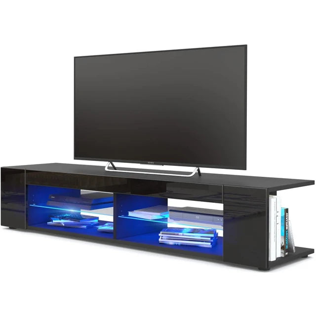 57 Inch Luxury High Capacity TVCabinet Modern LED TV Stand Living Room Furniture High Gloss TV Unit Console Home Furnishings