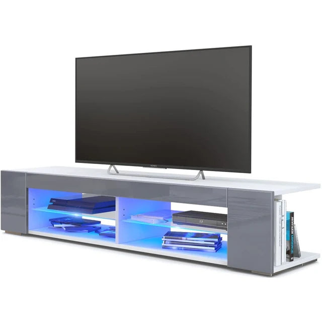 57 Inch Luxury High Capacity TVCabinet Modern LED TV Stand Living Room Furniture High Gloss TV Unit Console Home Furnishings