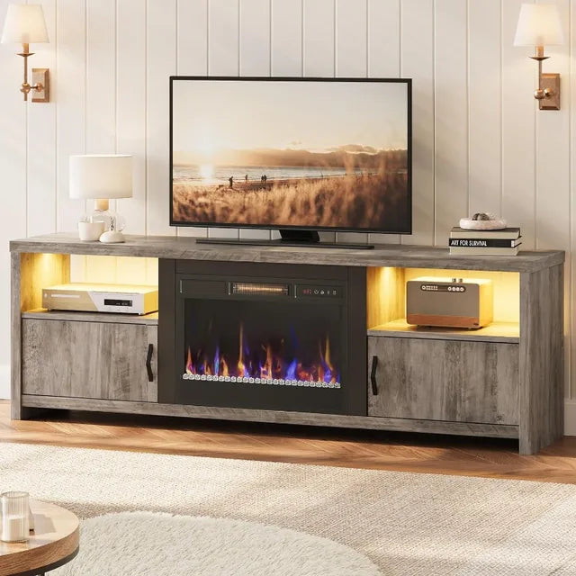 Entertainment Center with leds, fireplace and comes in a few colors 70"wide