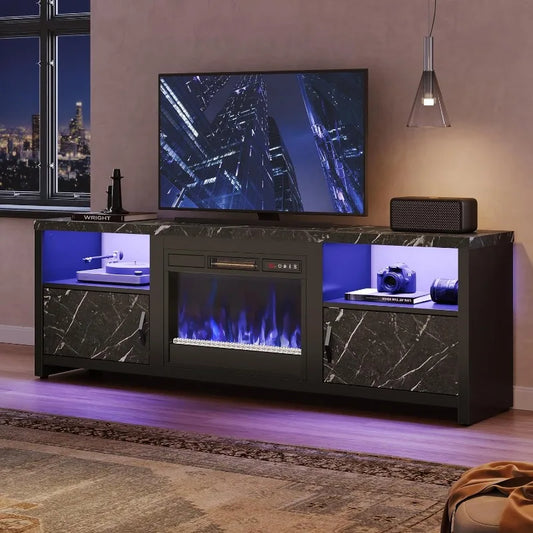 Entertainment Center with leds, fireplace and comes in a few colors 70"wide