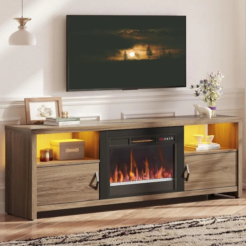 Entertainment Center with leds, fireplace and comes in a few colors 70"wide