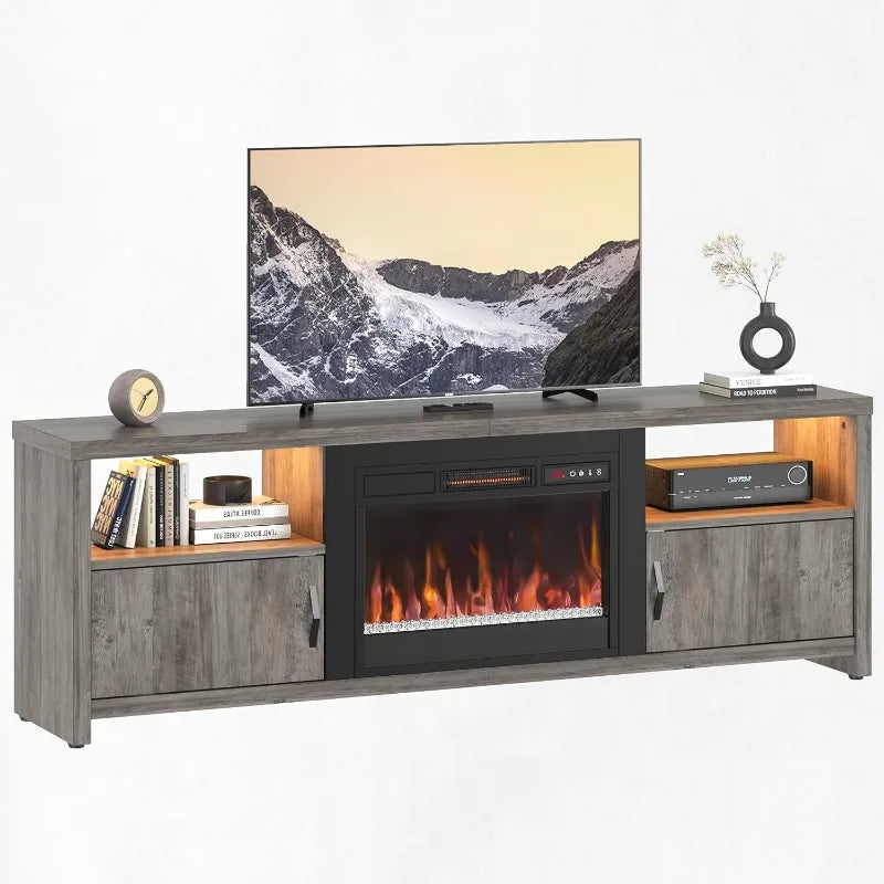 Entertainment Center with leds, fireplace and comes in a few colors 70"wide