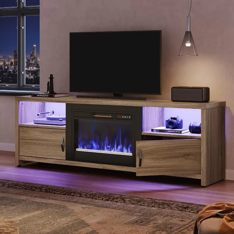 Entertainment Center with leds, fireplace and comes in a few colors 70"wide