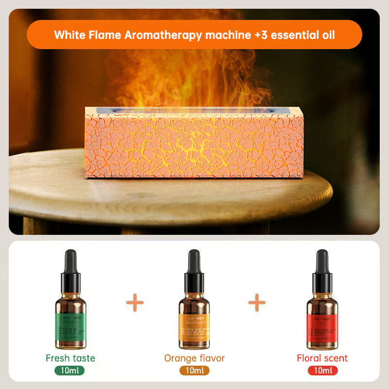 Flame Aroma Diffuser Air Humidifier Ultrasonic Cool Mist Maker Fogger Led Essential Oil Lamp Realistic Fire Difusor