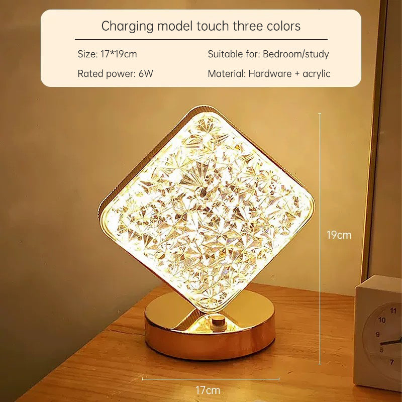 Creative Gift Star Moon Night Light Charging Touch 3 Color Bedroom Bedside Atmosphere Decoration Life Scene Light