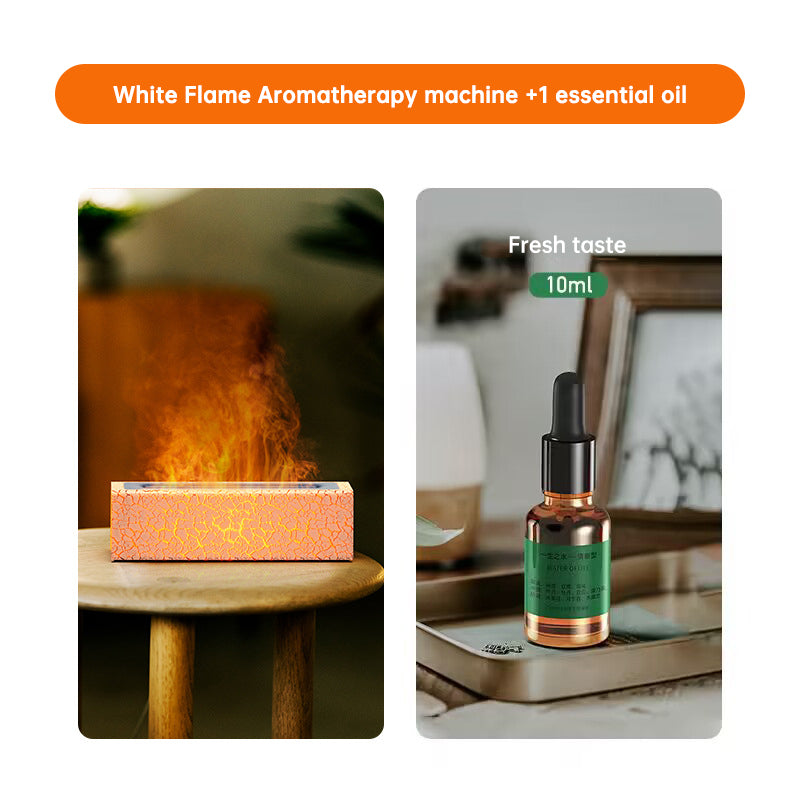 Flame Aroma Diffuser Air Humidifier Ultrasonic Cool Mist Maker Fogger Led Essential Oil Lamp Realistic Fire Difusor