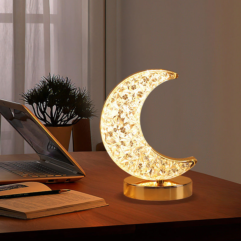 Creative Gift Star Moon Night Light Charging Touch 3 Color Bedroom Bedside Atmosphere Decoration Life Scene Light