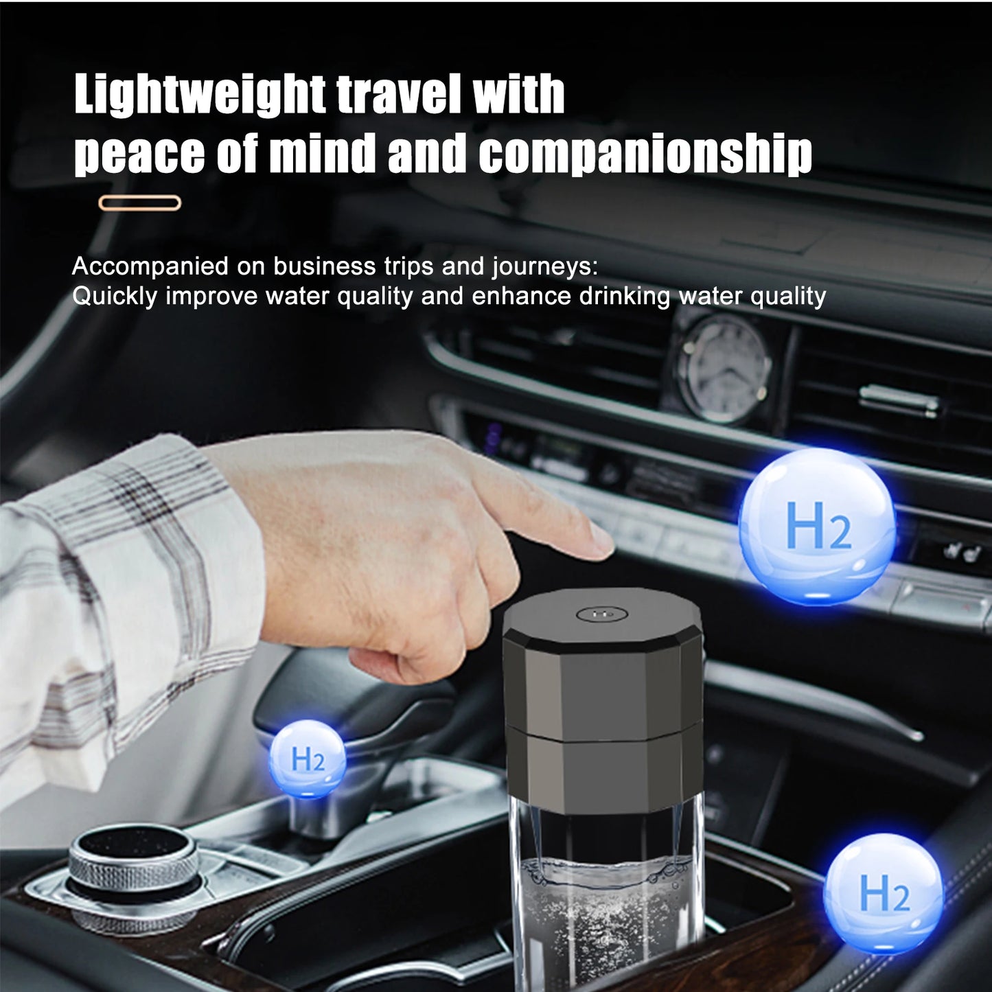 H60  10000PPB  Intelligent Hydrogen Rich Water Cup Portable Water Electrolysis Hydrogen Cup Leak-Proof Mug Healthy Drinking Cup