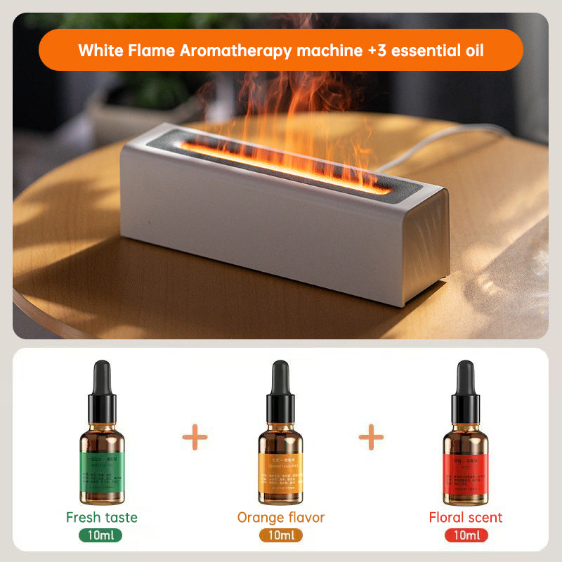 Flame Aroma Diffuser Air Humidifier Ultrasonic Cool Mist Maker Fogger Led Essential Oil Lamp Realistic Fire Difusor