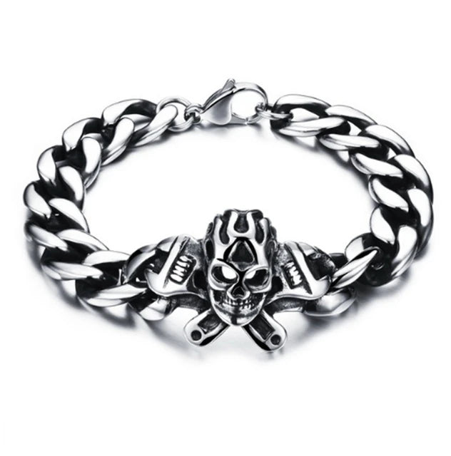 Creative Wrench Cuff Bangle Bracelet for Men Biker Casual Jewelry