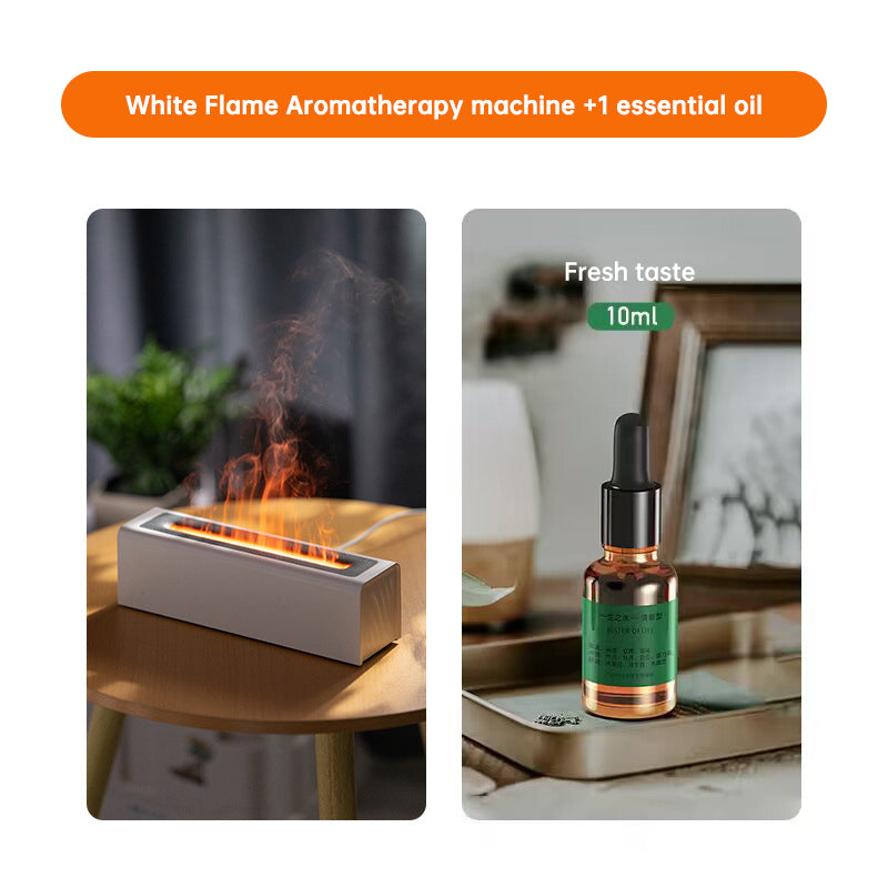 Flame Aroma Diffuser Air Humidifier Ultrasonic Cool Mist Maker Fogger Led Essential Oil Lamp Realistic Fire Difusor