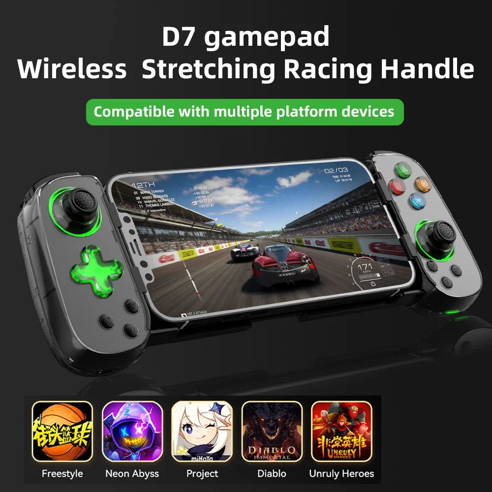 D7 gamepad Stretchable game controller supports six axis Android phone Bluetooth wireless gamecontroller supports switch/pc/ios