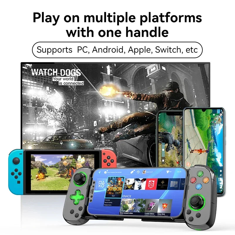 D7 gamepad Stretchable game controller supports six axis Android phone Bluetooth wireless gamecontroller supports switch/pc/ios