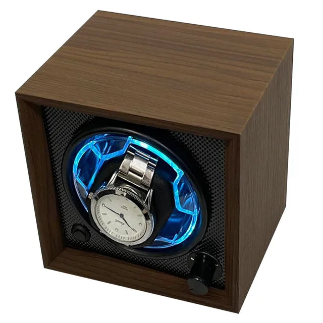 Watch Winder For Automatic Watches Single Slots Storage Box Mechanical Watches Dustproof Antimagnetic Adjustment Mabuchi Motor