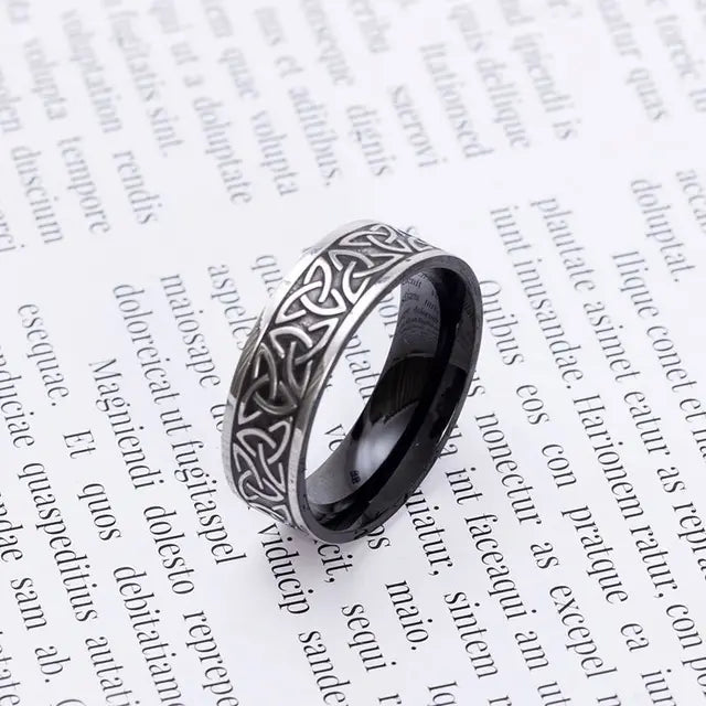 European New Design Viking Words Ring Titanium Steel Personality Rings For Gentleman Jewelry