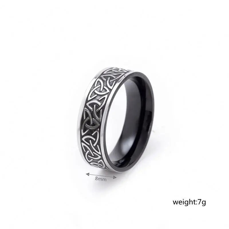 European New Design Viking Words Ring Titanium Steel Personality Rings For Gentleman Jewelry