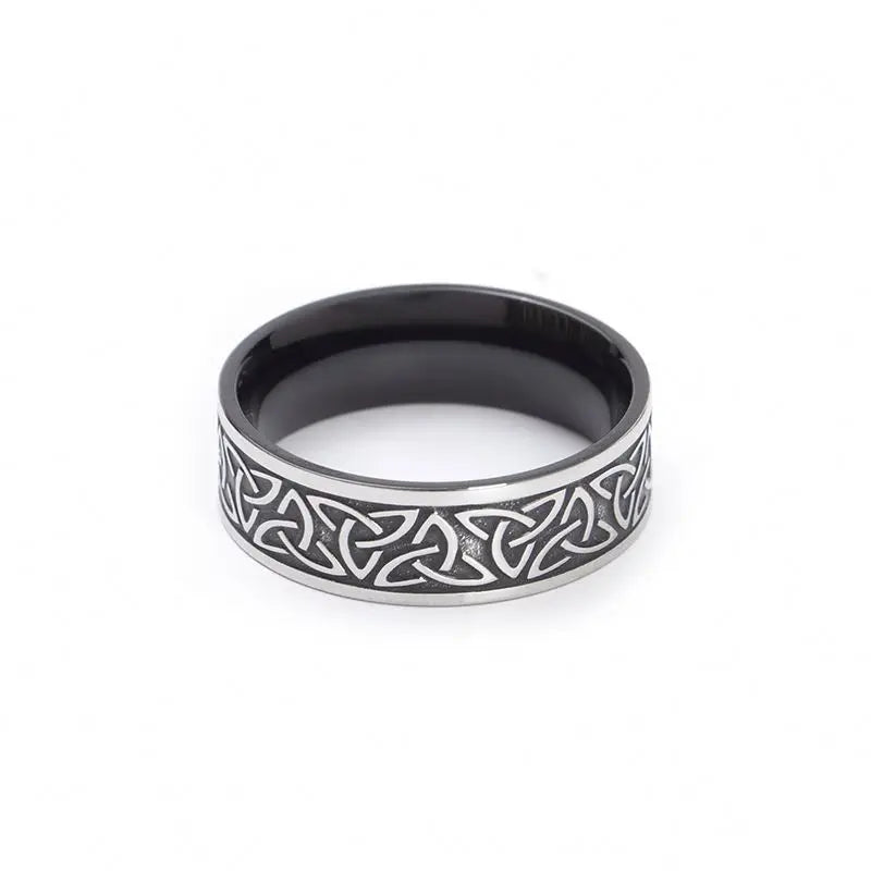 European New Design Viking Words Ring Titanium Steel Personality Rings For Gentleman Jewelry