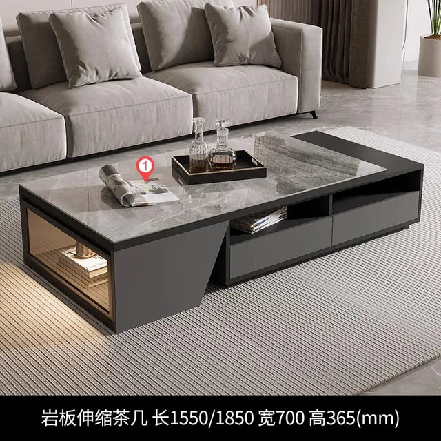 Extendable Nordic Luxury Coffee Table Multi Function Storage Sofa Modern Coffee Table Smart Design Beistelltisch Home Furniture