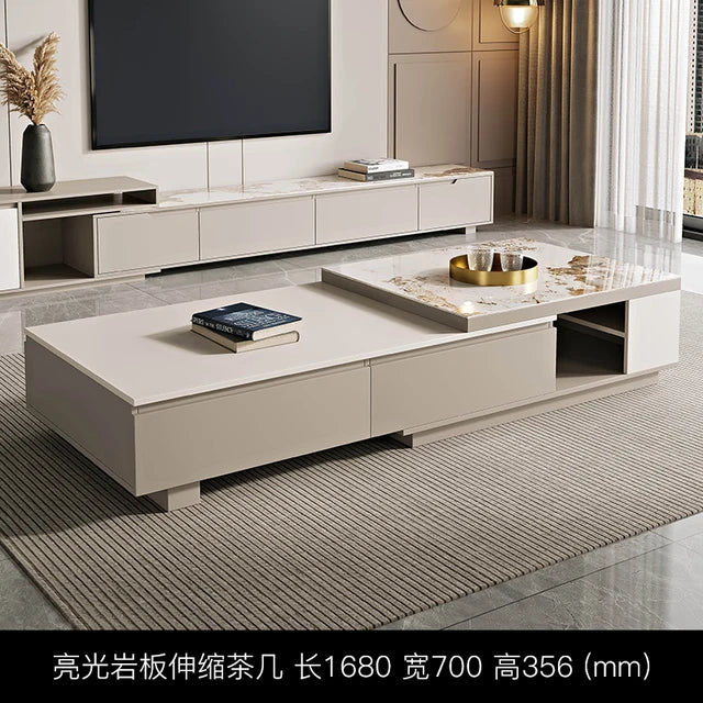 Extendable Nordic Luxury Coffee Table Multi Function Storage Sofa Modern Coffee Table Smart Design Beistelltisch Home Furniture