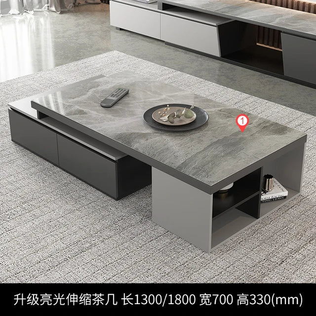 Extendable Nordic Luxury Coffee Table Multi Function Storage Sofa Modern Coffee Table Smart Design Beistelltisch Home Furniture