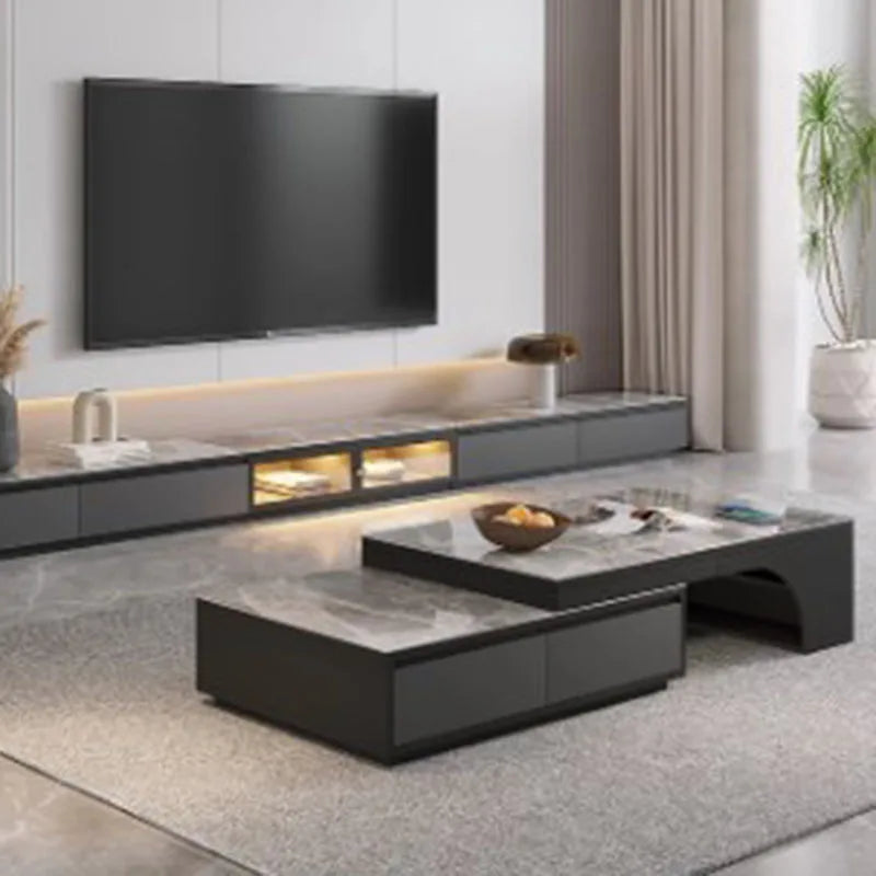 Extendable Nordic Luxury Coffee Table Multi Function Storage Sofa Modern Coffee Table Smart Design Beistelltisch Home Furniture