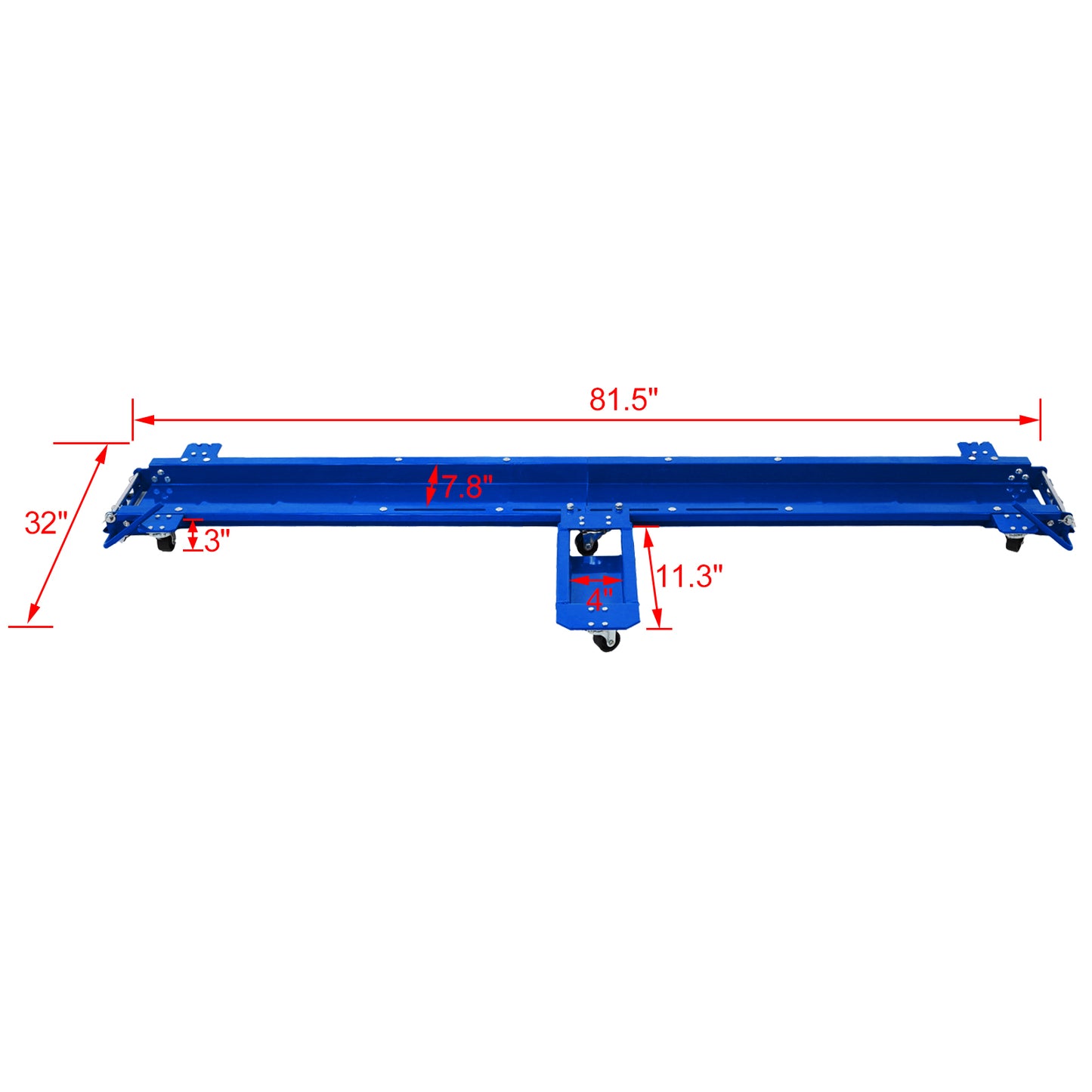 Motorcycle Dolly 1250 lbs Widow Cruiser-Dolly Steel Motorcycle Dolly Blue