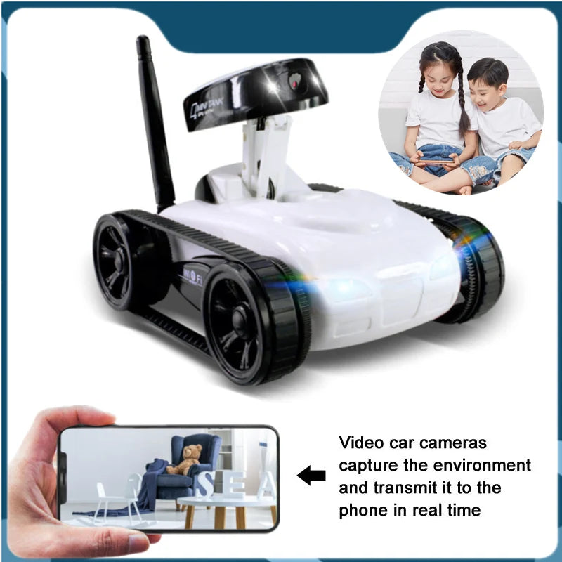 FPV WIFI RC Car Real-time Quality Mini HD Camera Video Remote Control Robot Tank Intelligent IOS Anroid APP Wireless Toys