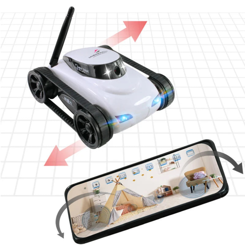 FPV WIFI RC Car Real-time Quality Mini HD Camera Video Remote Control Robot Tank Intelligent IOS Anroid APP Wireless Toys