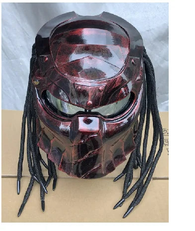 Full Cover Predator Helmet Motorcycle Helmet Cool with LED Light