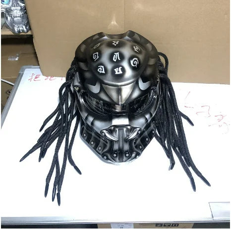 Full Cover Predator Helmet Motorcycle Helmet Cool with LED Light