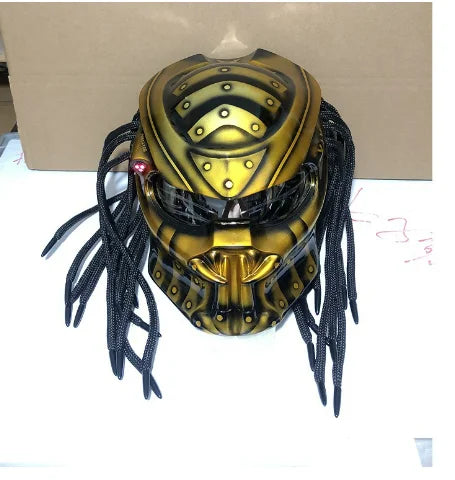 Full Cover Predator Helmet Motorcycle Helmet Cool with LED Light