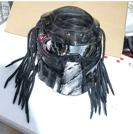 Full Cover Predator Helmet Motorcycle Helmet Cool with LED Light