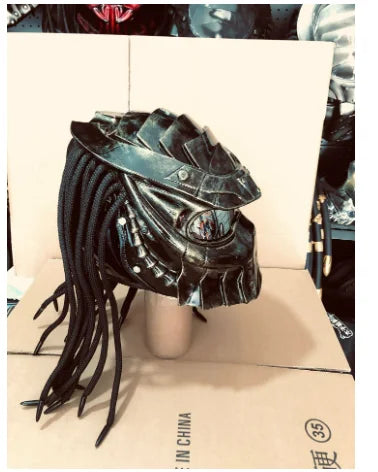 Full Cover Predator Helmet Motorcycle Helmet Cool with LED Light