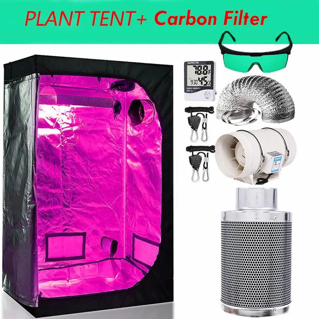 Grow Tent Growbox 1000W Quantum Grow Full Spectrum Led Kit High PPFD Set 4/6 Inch Duct Fans Activated Carbon Filter For Plant